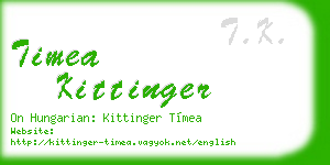 timea kittinger business card